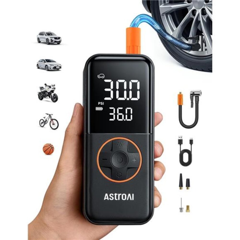 Tire Inflator Portable Air Compressor, 150PSI Portable Air Pump for Car Tires